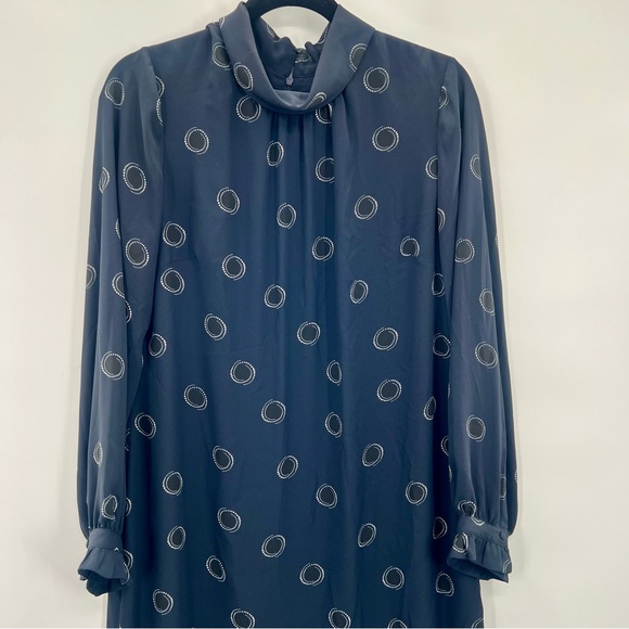 Hobbs London Clarice Dot Print Shift Mini Dress Polka Dots Relaxed Silhouette 10 - Picture 5 of 11